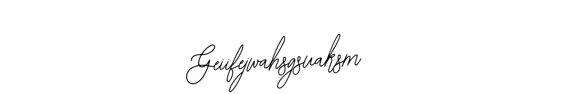 Bearetta-2O07w is a professional signature style that is perfect for those who want to add a touch of class to their signature. It is also a great choice for those who want to make their signature more unique. Get Geiifejwahsgsuaksm name to fancy signature for free. Geiifejwahsgsuaksm signature style 12 images and pictures png