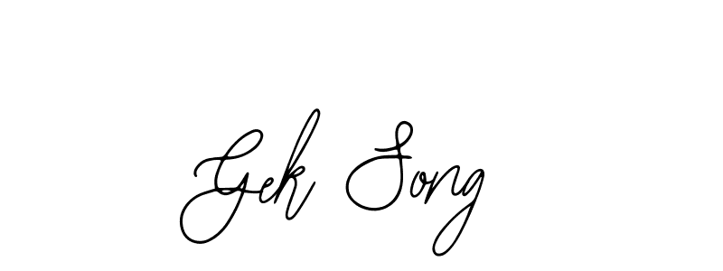 Create a beautiful signature design for name Gek Song. With this signature (Bearetta-2O07w) fonts, you can make a handwritten signature for free. Gek Song signature style 12 images and pictures png