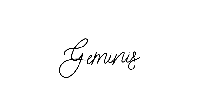 Design your own signature with our free online signature maker. With this signature software, you can create a handwritten (Bearetta-2O07w) signature for name Geminis. Geminis signature style 12 images and pictures png