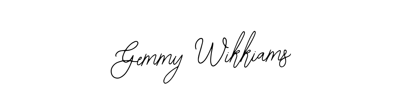 Create a beautiful signature design for name Gemmy Wikkiams. With this signature (Bearetta-2O07w) fonts, you can make a handwritten signature for free. Gemmy Wikkiams signature style 12 images and pictures png