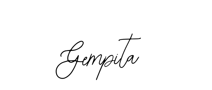 Similarly Bearetta-2O07w is the best handwritten signature design. Signature creator online .You can use it as an online autograph creator for name Gempita. Gempita signature style 12 images and pictures png