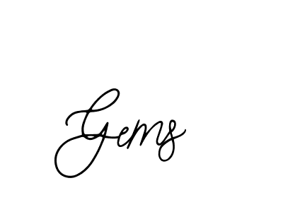 Design your own signature with our free online signature maker. With this signature software, you can create a handwritten (Bearetta-2O07w) signature for name Gems. Gems signature style 12 images and pictures png