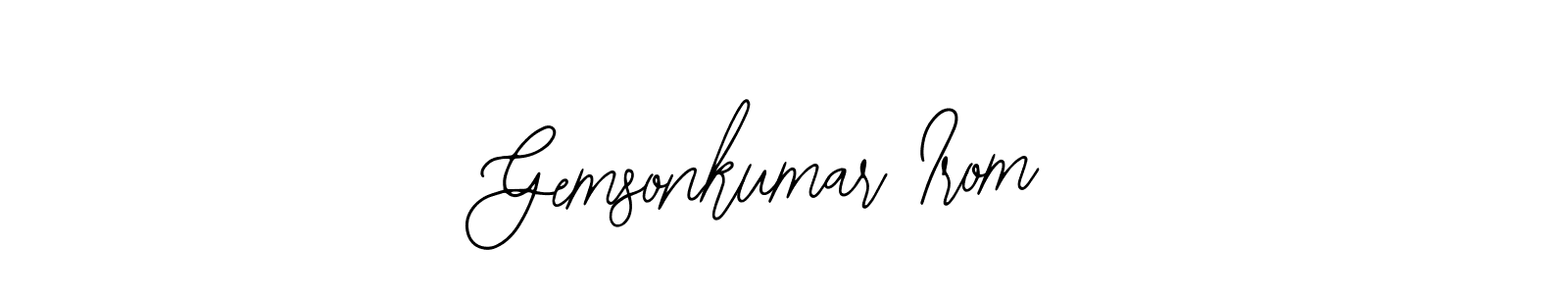 Design your own signature with our free online signature maker. With this signature software, you can create a handwritten (Bearetta-2O07w) signature for name Gemsonkumar Irom. Gemsonkumar Irom signature style 12 images and pictures png