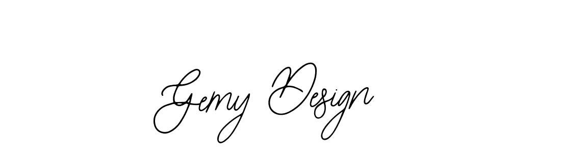Similarly Bearetta-2O07w is the best handwritten signature design. Signature creator online .You can use it as an online autograph creator for name Gemy Design. Gemy Design signature style 12 images and pictures png
