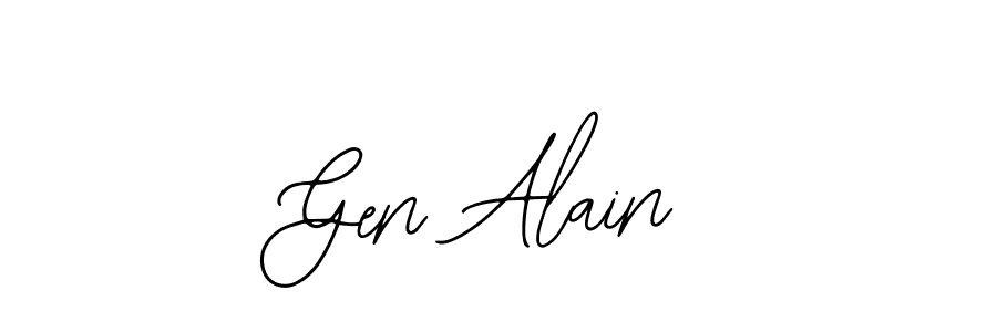 How to make Gen Alain signature? Bearetta-2O07w is a professional autograph style. Create handwritten signature for Gen Alain name. Gen Alain signature style 12 images and pictures png