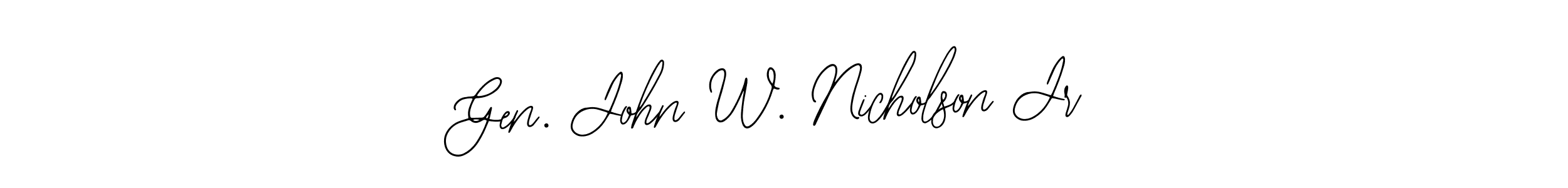 Create a beautiful signature design for name Gen. John W. Nicholson Jr. With this signature (Bearetta-2O07w) fonts, you can make a handwritten signature for free. Gen. John W. Nicholson Jr signature style 12 images and pictures png