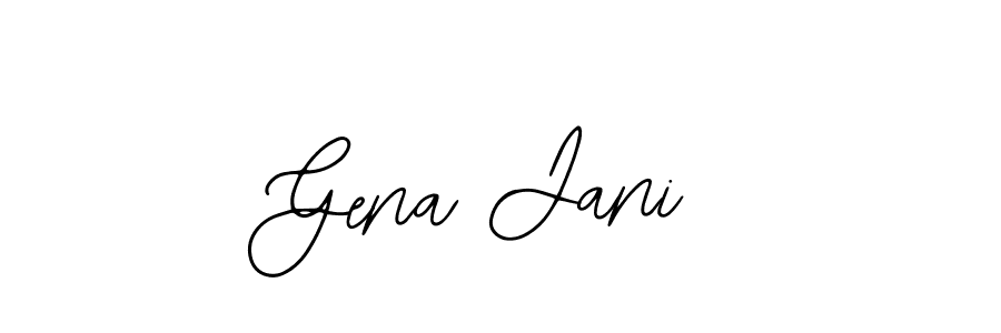 How to make Gena Jani name signature. Use Bearetta-2O07w style for creating short signs online. This is the latest handwritten sign. Gena Jani signature style 12 images and pictures png