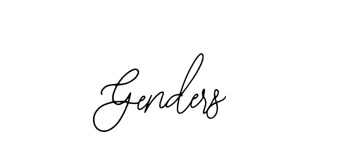 Use a signature maker to create a handwritten signature online. With this signature software, you can design (Bearetta-2O07w) your own signature for name Genders. Genders signature style 12 images and pictures png