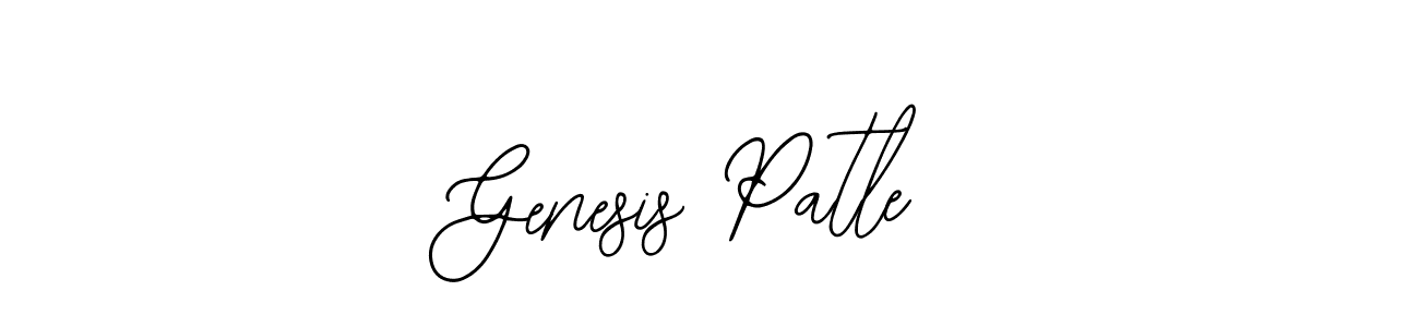 You should practise on your own different ways (Bearetta-2O07w) to write your name (Genesis Patle) in signature. don't let someone else do it for you. Genesis Patle signature style 12 images and pictures png