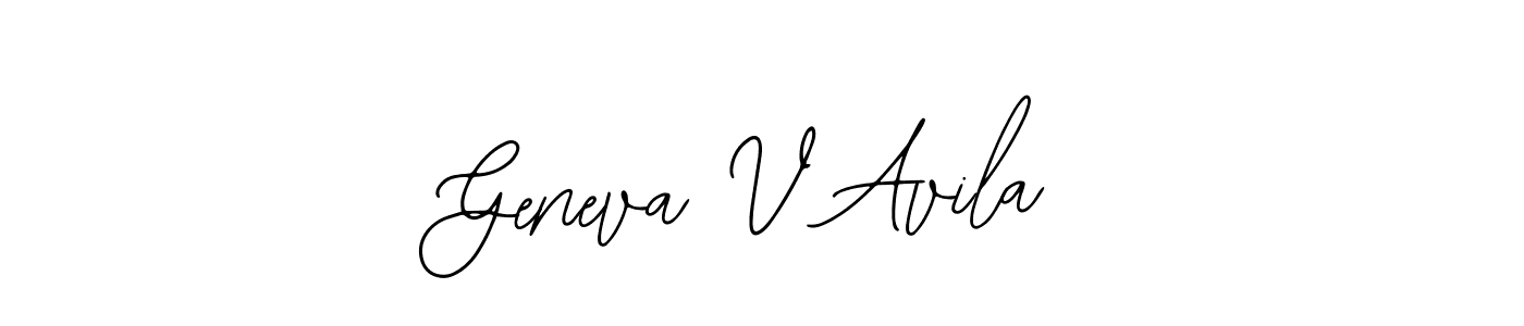 Design your own signature with our free online signature maker. With this signature software, you can create a handwritten (Bearetta-2O07w) signature for name Geneva V Avila. Geneva V Avila signature style 12 images and pictures png