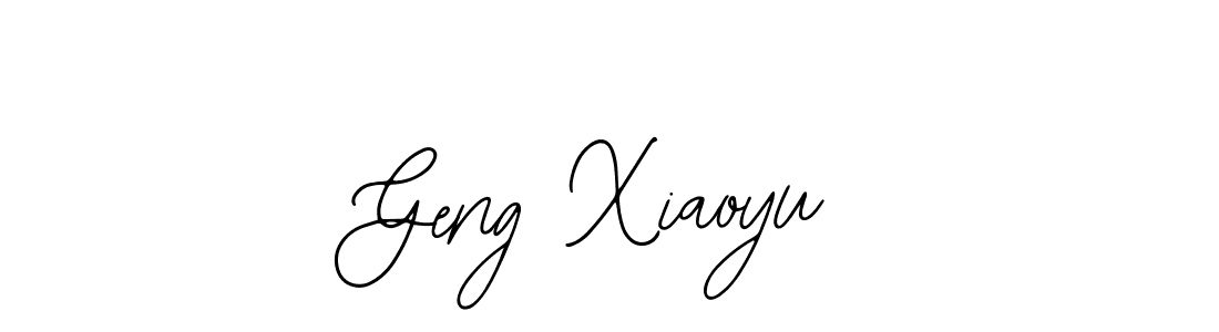 How to make Geng Xiaoyu name signature. Use Bearetta-2O07w style for creating short signs online. This is the latest handwritten sign. Geng Xiaoyu signature style 12 images and pictures png