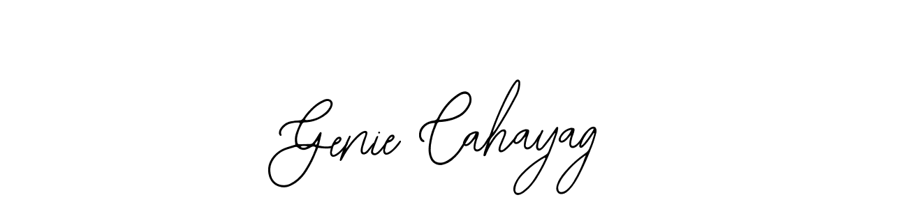 Create a beautiful signature design for name Genie Cahayag. With this signature (Bearetta-2O07w) fonts, you can make a handwritten signature for free. Genie Cahayag signature style 12 images and pictures png