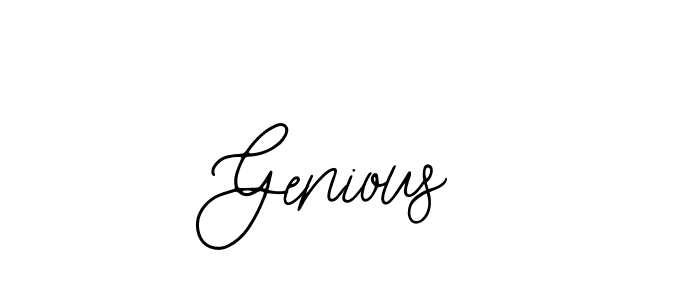 Use a signature maker to create a handwritten signature online. With this signature software, you can design (Bearetta-2O07w) your own signature for name Genious. Genious signature style 12 images and pictures png