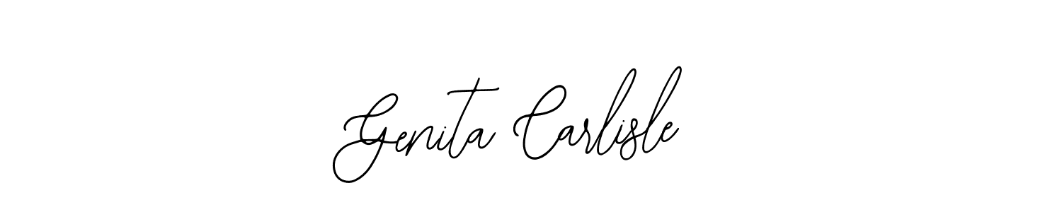 Similarly Bearetta-2O07w is the best handwritten signature design. Signature creator online .You can use it as an online autograph creator for name Genita Carlisle. Genita Carlisle signature style 12 images and pictures png