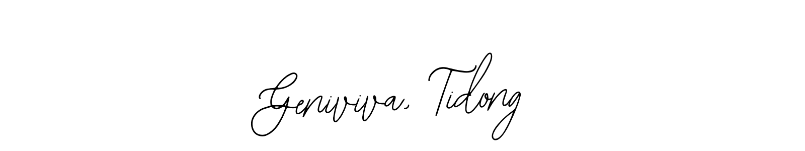 Use a signature maker to create a handwritten signature online. With this signature software, you can design (Bearetta-2O07w) your own signature for name Geniviva, Tidong. Geniviva, Tidong signature style 12 images and pictures png