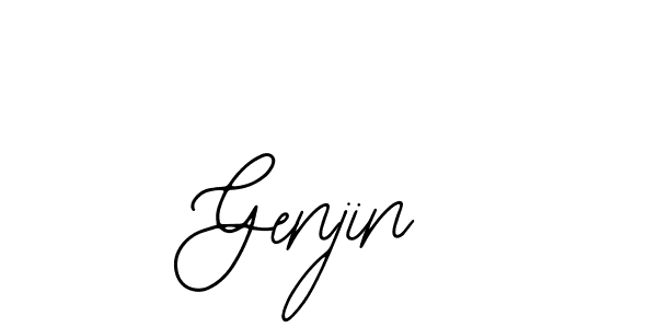 The best way (Bearetta-2O07w) to make a short signature is to pick only two or three words in your name. The name Genjin include a total of six letters. For converting this name. Genjin signature style 12 images and pictures png