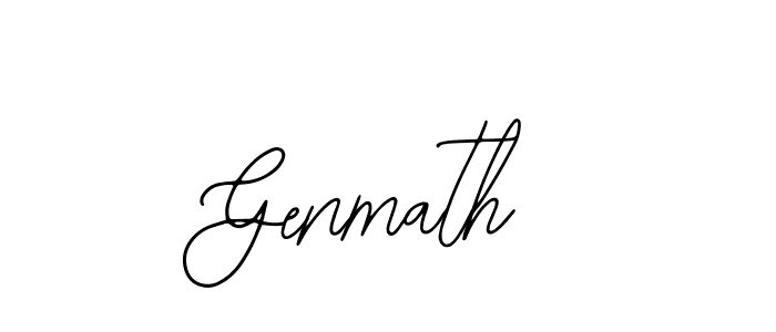 How to make Genmath name signature. Use Bearetta-2O07w style for creating short signs online. This is the latest handwritten sign. Genmath signature style 12 images and pictures png