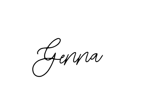 Use a signature maker to create a handwritten signature online. With this signature software, you can design (Bearetta-2O07w) your own signature for name Genna. Genna signature style 12 images and pictures png