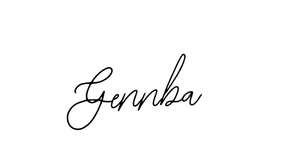 Also we have Gennba name is the best signature style. Create professional handwritten signature collection using Bearetta-2O07w autograph style. Gennba signature style 12 images and pictures png