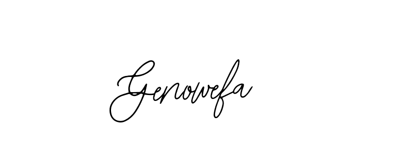 Make a beautiful signature design for name Genowefa. With this signature (Bearetta-2O07w) style, you can create a handwritten signature for free. Genowefa signature style 12 images and pictures png