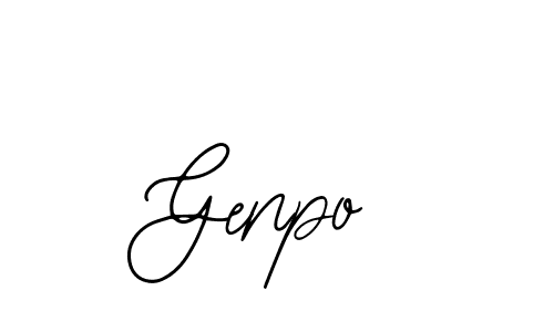 Design your own signature with our free online signature maker. With this signature software, you can create a handwritten (Bearetta-2O07w) signature for name Genpo. Genpo signature style 12 images and pictures png