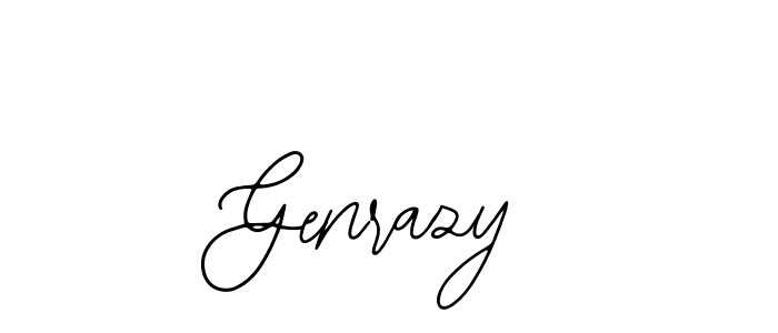 How to make Genrazy name signature. Use Bearetta-2O07w style for creating short signs online. This is the latest handwritten sign. Genrazy signature style 12 images and pictures png