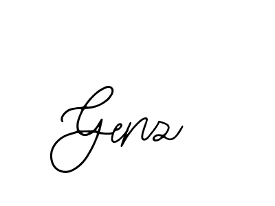 You should practise on your own different ways (Bearetta-2O07w) to write your name (Genz) in signature. don't let someone else do it for you. Genz signature style 12 images and pictures png