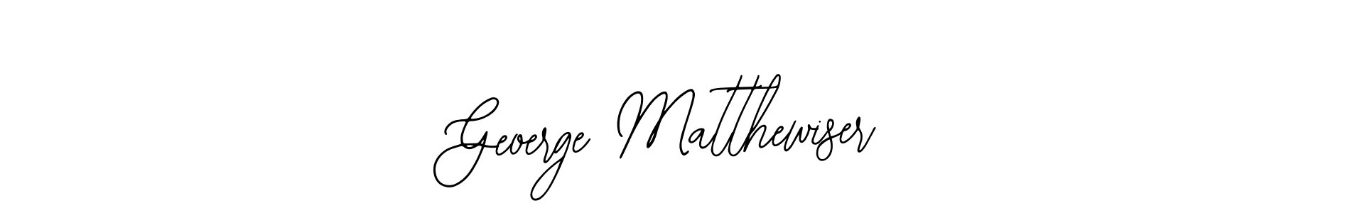 How to make Geoerge Matthewiser name signature. Use Bearetta-2O07w style for creating short signs online. This is the latest handwritten sign. Geoerge Matthewiser signature style 12 images and pictures png