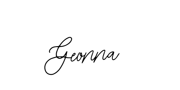 The best way (Bearetta-2O07w) to make a short signature is to pick only two or three words in your name. The name Geonna include a total of six letters. For converting this name. Geonna signature style 12 images and pictures png