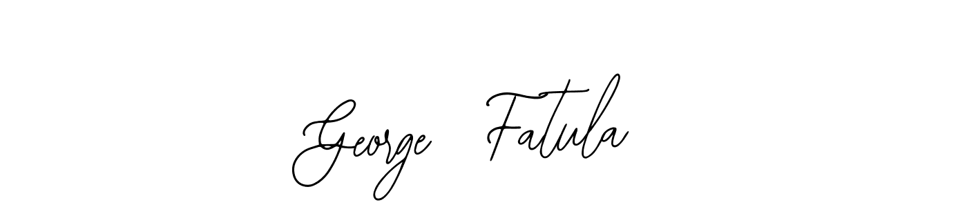 The best way (Bearetta-2O07w) to make a short signature is to pick only two or three words in your name. The name George  Fatula include a total of six letters. For converting this name. George  Fatula signature style 12 images and pictures png