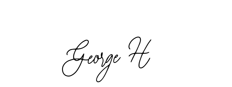 Design your own signature with our free online signature maker. With this signature software, you can create a handwritten (Bearetta-2O07w) signature for name George H. George H signature style 12 images and pictures png