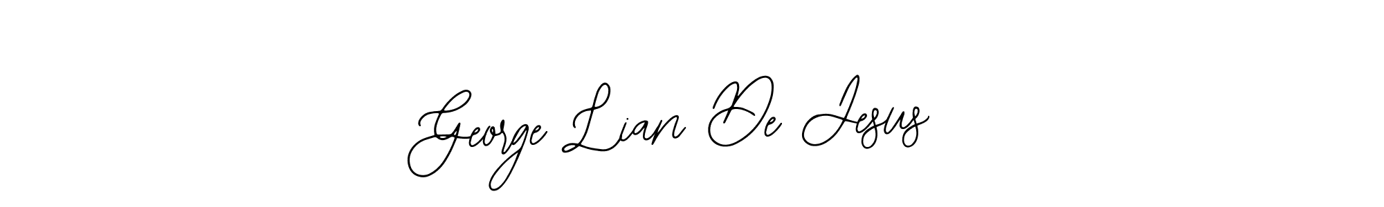 How to make George Lian De Jesus name signature. Use Bearetta-2O07w style for creating short signs online. This is the latest handwritten sign. George Lian De Jesus signature style 12 images and pictures png