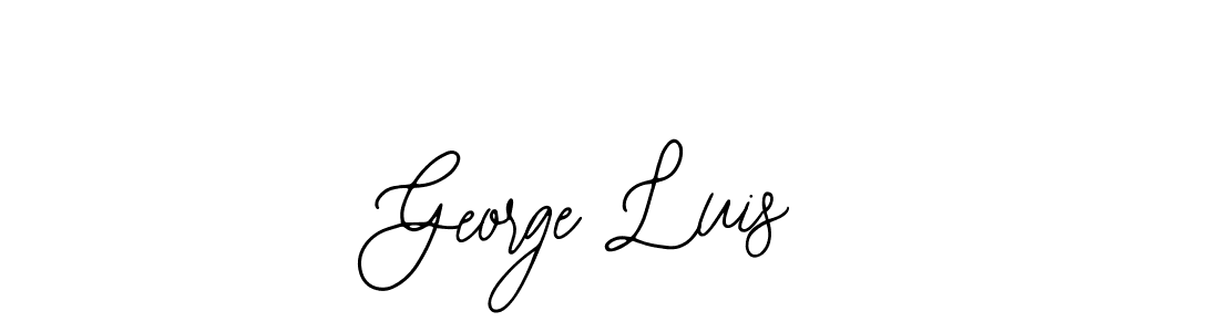 You should practise on your own different ways (Bearetta-2O07w) to write your name (George Luis) in signature. don't let someone else do it for you. George Luis signature style 12 images and pictures png