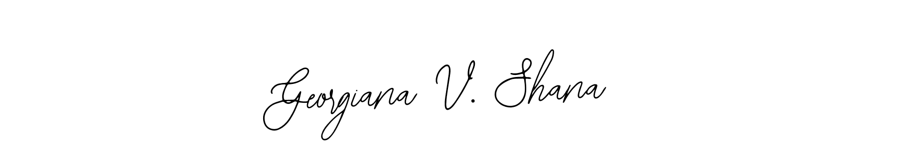 Also we have Georgiana V. Shana name is the best signature style. Create professional handwritten signature collection using Bearetta-2O07w autograph style. Georgiana V. Shana signature style 12 images and pictures png