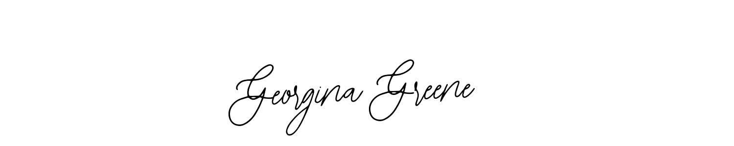 The best way (Bearetta-2O07w) to make a short signature is to pick only two or three words in your name. The name Georgina Greene include a total of six letters. For converting this name. Georgina Greene signature style 12 images and pictures png