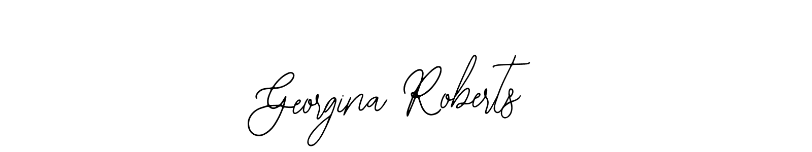 How to make Georgina Roberts name signature. Use Bearetta-2O07w style for creating short signs online. This is the latest handwritten sign. Georgina Roberts signature style 12 images and pictures png