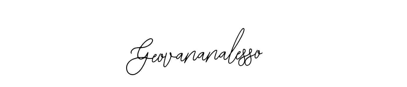 How to make Geovananalesso name signature. Use Bearetta-2O07w style for creating short signs online. This is the latest handwritten sign. Geovananalesso signature style 12 images and pictures png