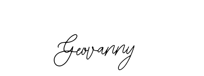 Design your own signature with our free online signature maker. With this signature software, you can create a handwritten (Bearetta-2O07w) signature for name Geovanny. Geovanny signature style 12 images and pictures png