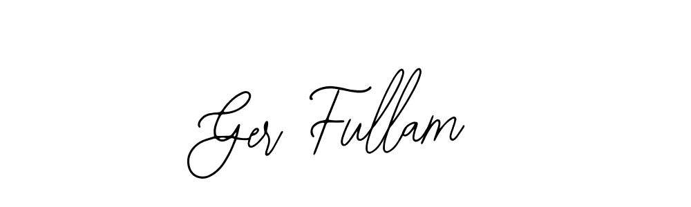 Bearetta-2O07w is a professional signature style that is perfect for those who want to add a touch of class to their signature. It is also a great choice for those who want to make their signature more unique. Get Ger Fullam name to fancy signature for free. Ger Fullam signature style 12 images and pictures png