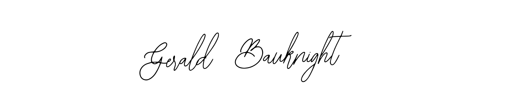 Similarly Bearetta-2O07w is the best handwritten signature design. Signature creator online .You can use it as an online autograph creator for name Gerald  Bauknight. Gerald  Bauknight signature style 12 images and pictures png