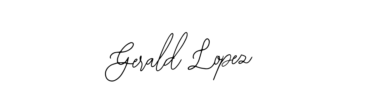 How to make Gerald Lopez name signature. Use Bearetta-2O07w style for creating short signs online. This is the latest handwritten sign. Gerald Lopez signature style 12 images and pictures png