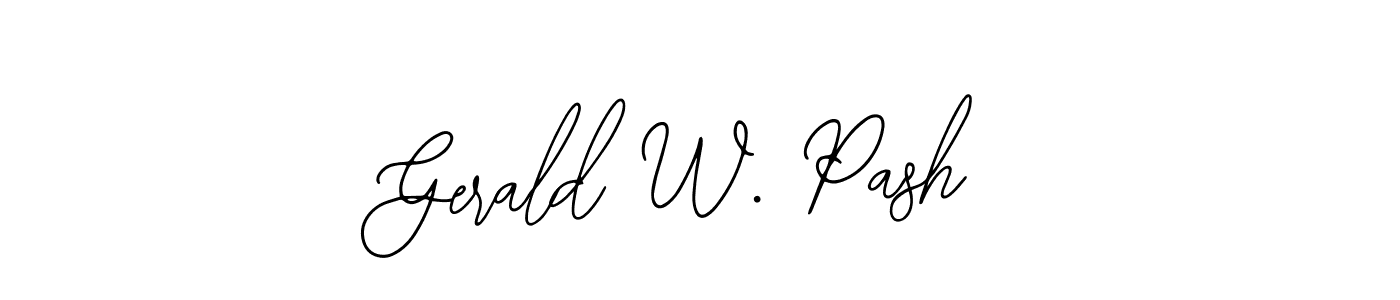 This is the best signature style for the Gerald W. Pash name. Also you like these signature font (Bearetta-2O07w). Mix name signature. Gerald W. Pash signature style 12 images and pictures png