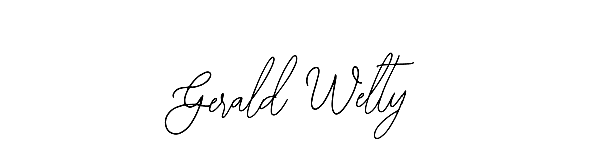 Similarly Bearetta-2O07w is the best handwritten signature design. Signature creator online .You can use it as an online autograph creator for name Gerald Welty. Gerald Welty signature style 12 images and pictures png