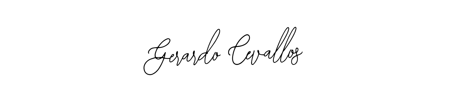You should practise on your own different ways (Bearetta-2O07w) to write your name (Gerardo Cevallos) in signature. don't let someone else do it for you. Gerardo Cevallos signature style 12 images and pictures png