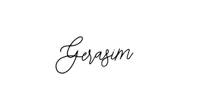 How to make Gerasim name signature. Use Bearetta-2O07w style for creating short signs online. This is the latest handwritten sign. Gerasim signature style 12 images and pictures png