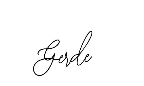 You should practise on your own different ways (Bearetta-2O07w) to write your name (Gerde) in signature. don't let someone else do it for you. Gerde signature style 12 images and pictures png