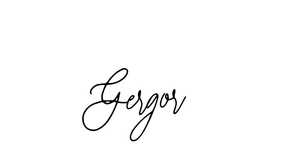 How to make Gergor name signature. Use Bearetta-2O07w style for creating short signs online. This is the latest handwritten sign. Gergor signature style 12 images and pictures png