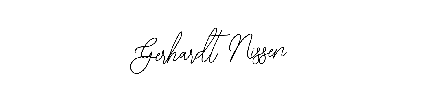 The best way (Bearetta-2O07w) to make a short signature is to pick only two or three words in your name. The name Gerhardt Nissen include a total of six letters. For converting this name. Gerhardt Nissen signature style 12 images and pictures png