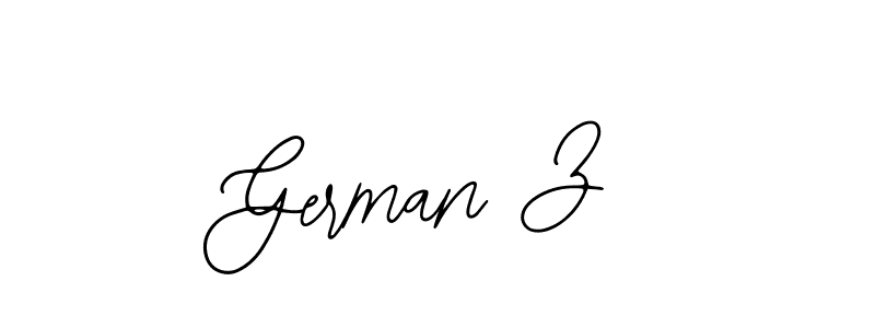 Use a signature maker to create a handwritten signature online. With this signature software, you can design (Bearetta-2O07w) your own signature for name German Z. German Z signature style 12 images and pictures png