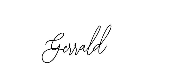 How to make Gerrald name signature. Use Bearetta-2O07w style for creating short signs online. This is the latest handwritten sign. Gerrald signature style 12 images and pictures png